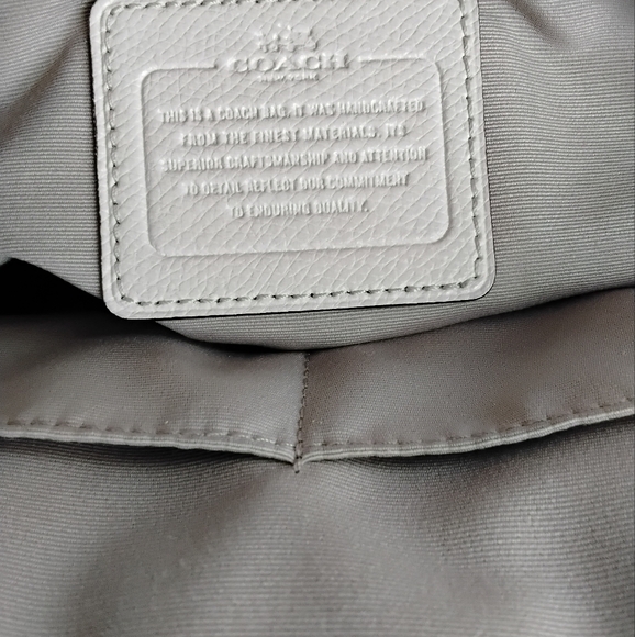 Coach Cross Grain Leather Cora Dome  Handbag Color Block Tan  NWOT - Picture 6 of 7